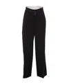 Mm6 Maison Margiela High-waisted Wide-leg Pants In Black