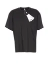 Mm6 Maison Margiela Two-tone Crewneck Short Sleeve T-shirt In Black