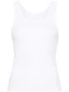 Mm6 Maison Margiela Mm6 By Maison Margiela Ribbed Tank Top In White