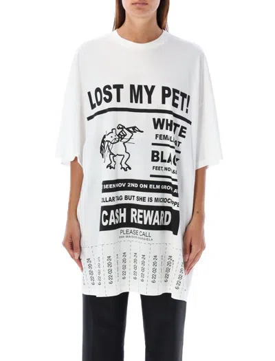 Mm6 Maison Margiela Pattern Printed Oversized T-shirt In White