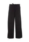 Mm6 Maison Margiela Wide Elasticized Waist Track Pants In Black
