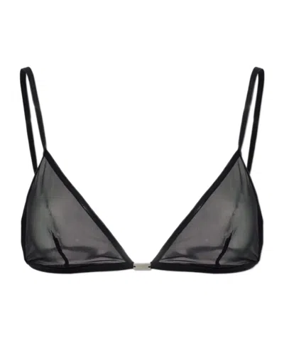 Mm6 Maison Margiela Transparent Bra In Black