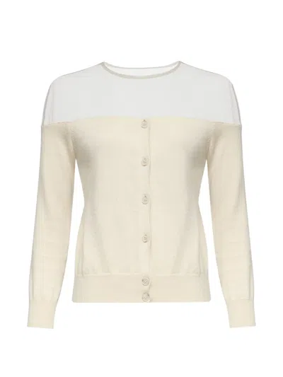 Mm6 Maison Margiela Knit Cardigan In White