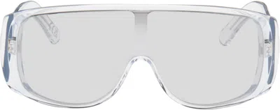 Mm6 Maison Margiela Transparent Mask Sunglasses In White