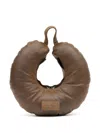 Mm6 Maison Margiela Travel Pillow Leather Shoulder Bag In 褐色
