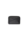 Mm6 Maison Margiela Triangle 6 Zip Around Wallet In Black