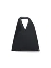 Mm6 Maison Margiela Triangular-shaped Black Bag With Structured Silhouette In Black