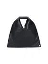 Mm6 Maison Margiela Mm6 By Maison Margiela Asymmetrical Black Mini Bag With Distinctive Handle In Black