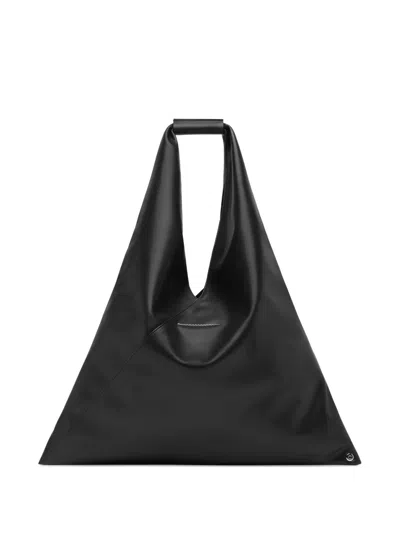 Mm6 Maison Margiela Triangular Shoulder Bag In Black