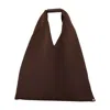 Mm6 Maison Margiela Triangular Shoulder Bag With Padded Grip In Brown