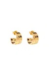 Mm6 Maison Margiela Triple-logo Earrings In Yellow