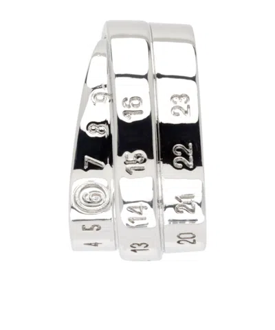 Mm6 Maison Margiela Triple Logo Numeric Signature Earring