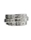 Mm6 Maison Margiela Triple Logo Ring In Metallic