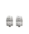 Mm6 Maison Margiela Triple Logo Numeric Signature Earring In Gray