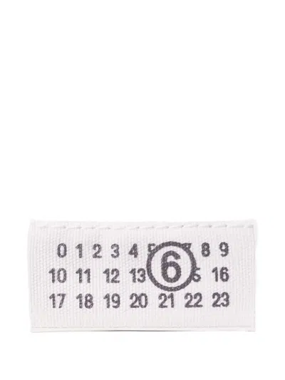 Mm6 Maison Margiela Trompe L`oeil Numeric Pochette Small Bags In White