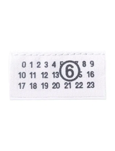 Mm6 Maison Margiela Trompe L'oeil Numeric Pochette Small In White