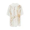 Mm6 Maison Margiela T-shirt Pearls Print In White