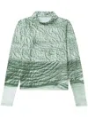 Mm6 Maison Margiela Trompe L'oeil-print Top In 绿色