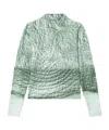 Mm6 Maison Margiela Trompe L'oeil-print Top In Green