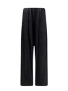 Mm6 Maison Margiela Elastic Waist Wide Leg Track Pants In Black