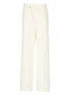 Mm6 Maison Margiela Mm6 By Maison Margiela Ivory Virgin Wool Blend Pants In Beige