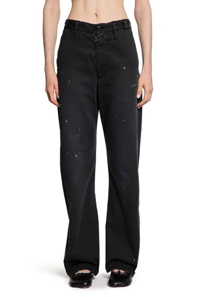Mm6 Maison Margiela Trousers In Black