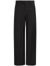 Mm6 Maison Margiela Wide Leg High Waist Trousers With Pleated Front In Black