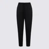 Mm6 Maison Margiela Trousers Featuring Elastic Waistband And Back Pocket In Black