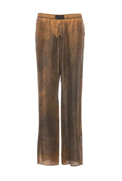 Mm6 Maison Margiela Trousers In Brown