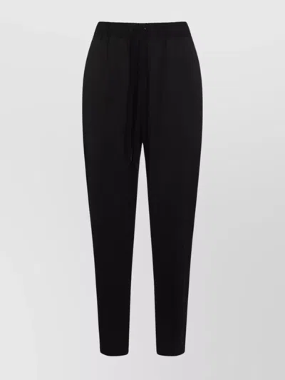 Mm6 Maison Margiela Trousers Featuring Elastic Waistband And Back Pocket In Black