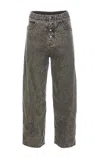 Mm6 Maison Margiela Maison Margiela High-rise Cotton Boyfriend Jeans In Gray