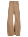 Mm6 Maison Margiela In Cotton Twill Trousers Beige In Beige