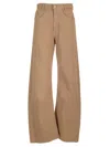 Mm6 Maison Margiela In Cotton Twill Trousers Beige In Beige
