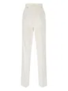 Mm6 Maison Margiela Mm6 By Maison Margiela Straight Trousers – White In White
