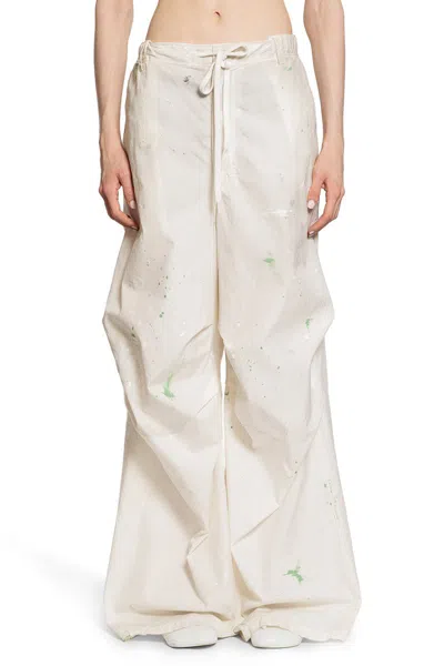Mm6 Maison Margiela Trousers In White