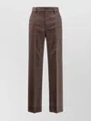 Mm6 Maison Margiela Wool Blend Trousers With Raw-cut Edges