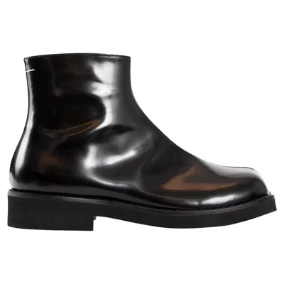 MM6 MAISON MARGIELA TRUNK LEATHER ANKLE BOOTS