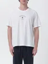 Mm6 Maison Margiela Logo Cotton Crew Neck Short Sleeve T-shirt In White