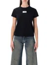 Mm6 Maison Margiela Tshirt Tag In Black