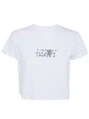 Mm6 Maison Margiela Basic Cropped T-shirt In White