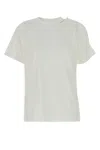 Mm6 Maison Margiela White Pin-detail Cotton T-shirt In White