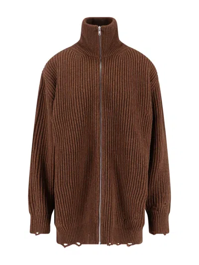 Mm6 Maison Margiela Mm6 By Maison Margiela Brown Virgin Wool Sweater