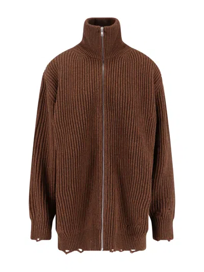 Mm6 Maison Margiela Turtle-neck Sweater In Brown
