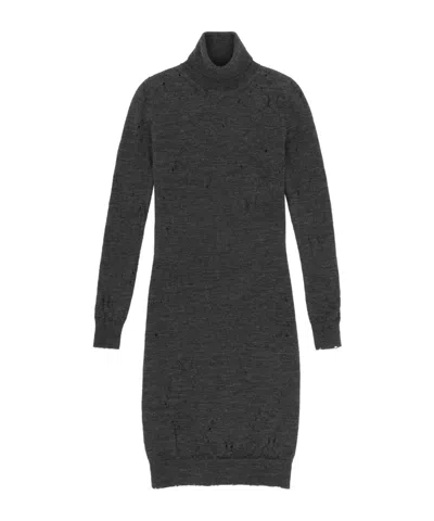 Mm6 Maison Margiela Turtleneck Dress In Black