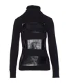 Mm6 Maison Margiela Ribbed Turtleneck Sweater In Black