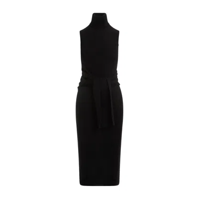 Mm6 Maison Margiela Turtleneck Sleeveless Dress In Black