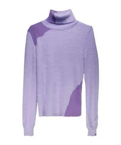 Mm6 Maison Margiela Turtleneck Sweater In Purple