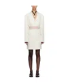 Mm6 Maison Margiela Twill Button Coat In White
