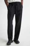 Mm6 Maison Margiela Twill Drawstring Pants In Black
