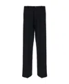 Mm6 Maison Margiela Twill Wide-leg Trousers In Black